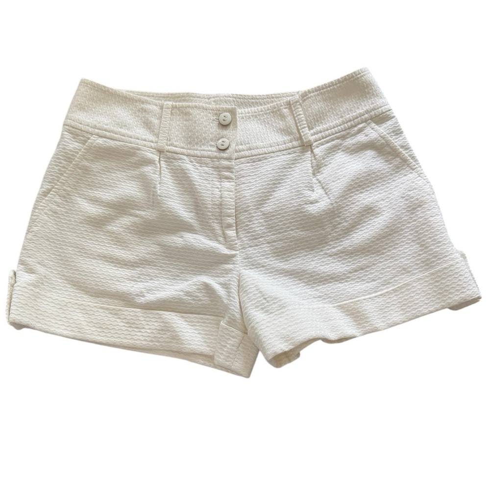 Shoshanna Vintage Textured Women’s White Shorts Y2K  size 2